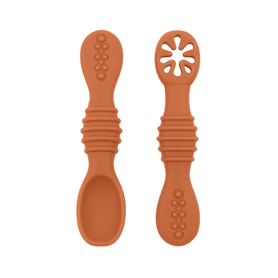 Infant Self Feeding Training Spoon- Raw Sienna Colour