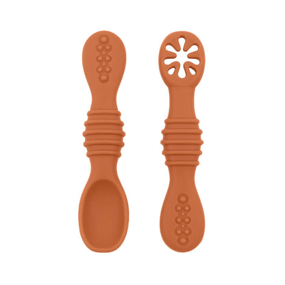 Infant Self Feeding Training Spoon- Raw Sienna Colour